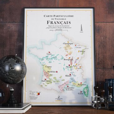 Carte des vins de France : carte région viticole - Vin Oenologie