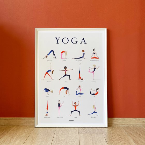 Affiche de Yoga avec les positions