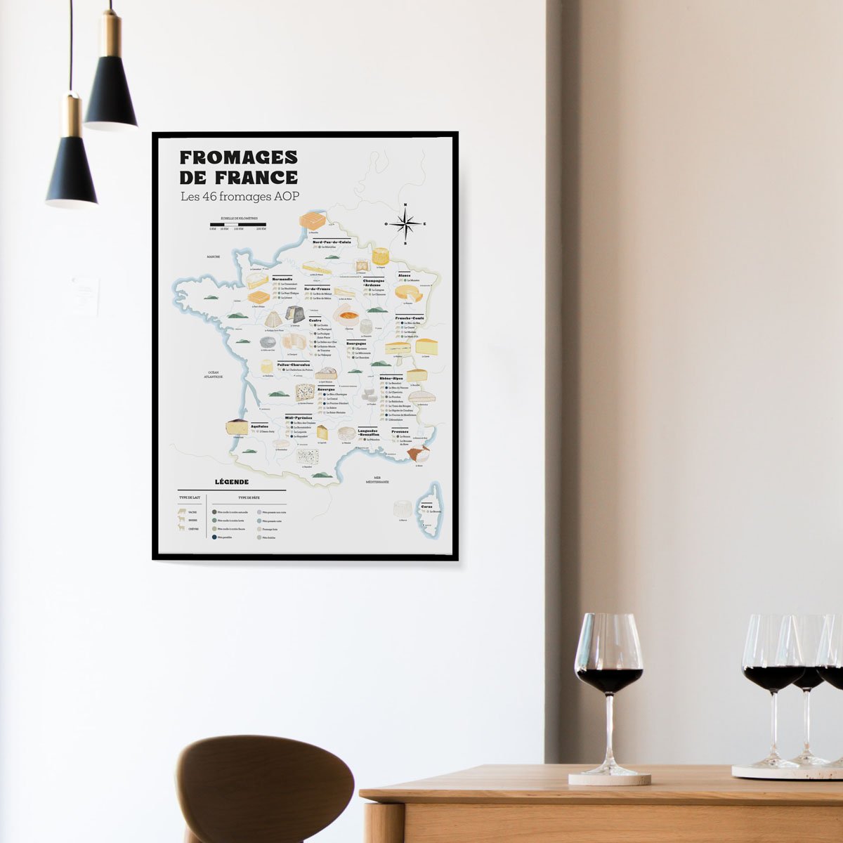 Affiche Fromages de France - Les Raffineurs