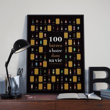 Affiche - 1020 dégustations - carte des vins à gratter - Made in